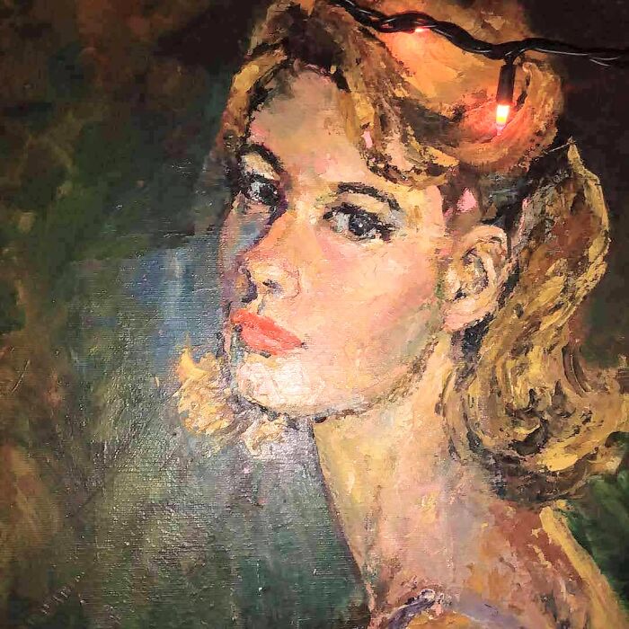 My Amazing Mother. She Turns 77 This Week. Oil With Palet Knife.