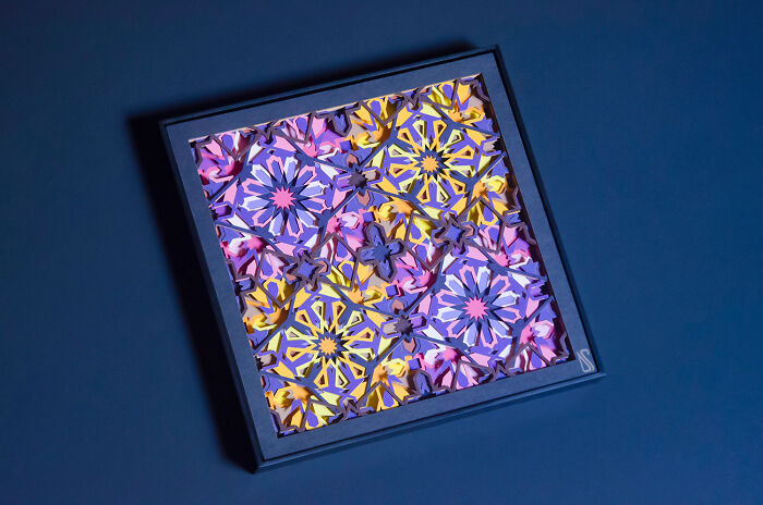 I Filled Paper Cut Matrix With Colors And Look What I Found (18 Pics)