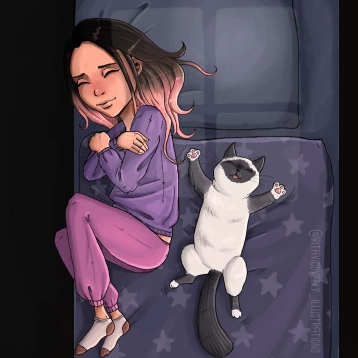 Artist Shows Everyday Life With A Cat Summarized In Adorable Comics (69 New Pics)