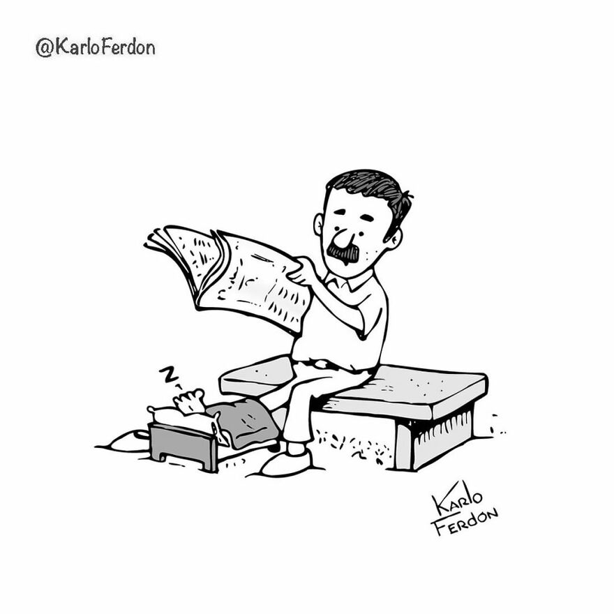 Artist’s 85 New Hilarious Silent Comics With Witty Twists