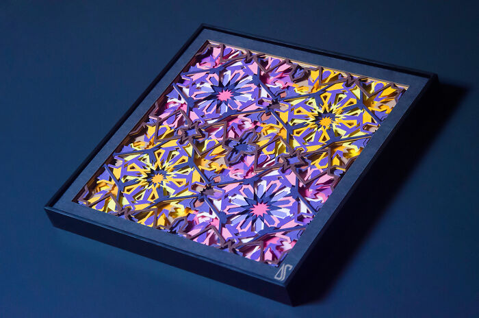 I Filled Paper Cut Matrix With Colors And Look What I Found (18 Pics)