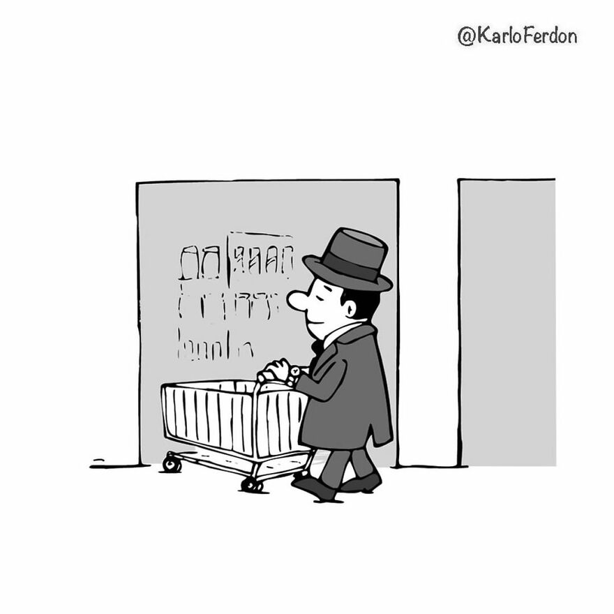 Artist’s 85 New Hilarious Silent Comics With Witty Twists