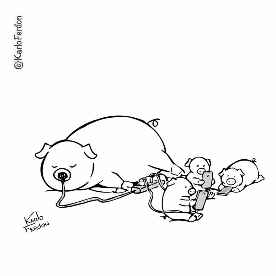 Artist’s 85 New Hilarious Silent Comics With Witty Twists