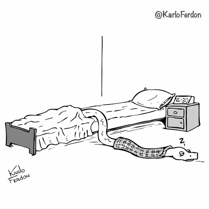 Artist’s 85 New Hilarious Silent Comics With Witty Twists