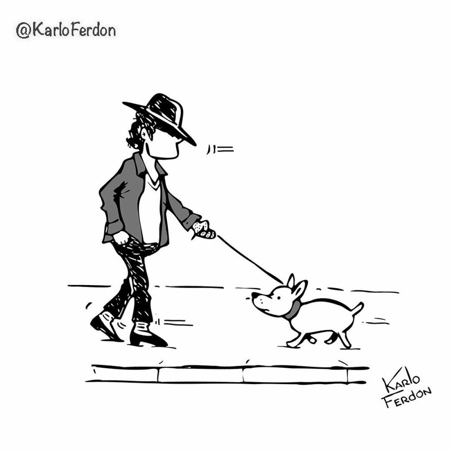 Artist’s 85 New Hilarious Silent Comics With Witty Twists