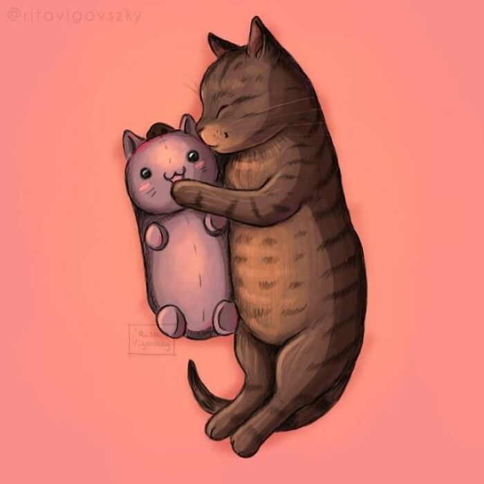 Artist Shows Everyday Life With A Cat Summarized In Adorable Comics (69 New Pics)