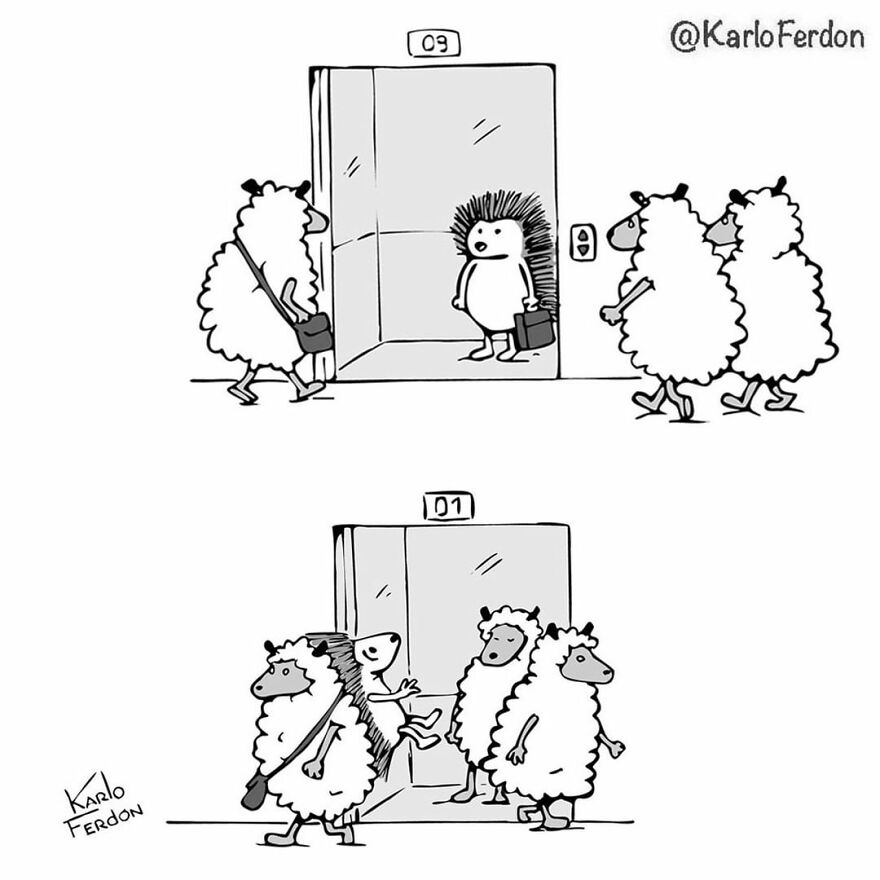 Artist’s 85 New Hilarious Silent Comics With Witty Twists