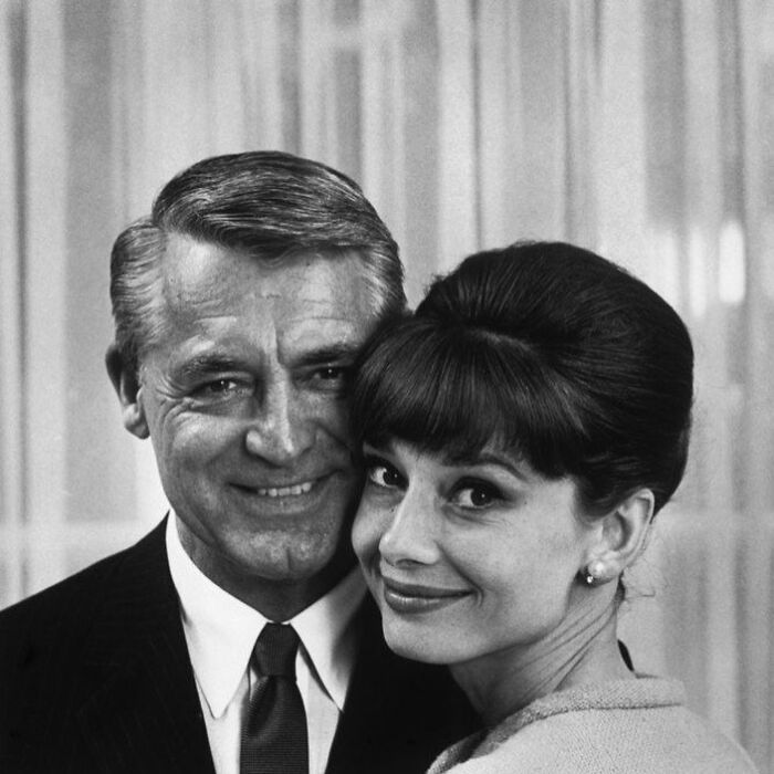 Cary Grant And Audrey Hepburn Photographed By Philippe Halsman For Charade, 1964