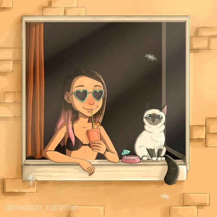 Artist Shows Everyday Life With A Cat Summarized In Adorable Comics (69 New Pics)