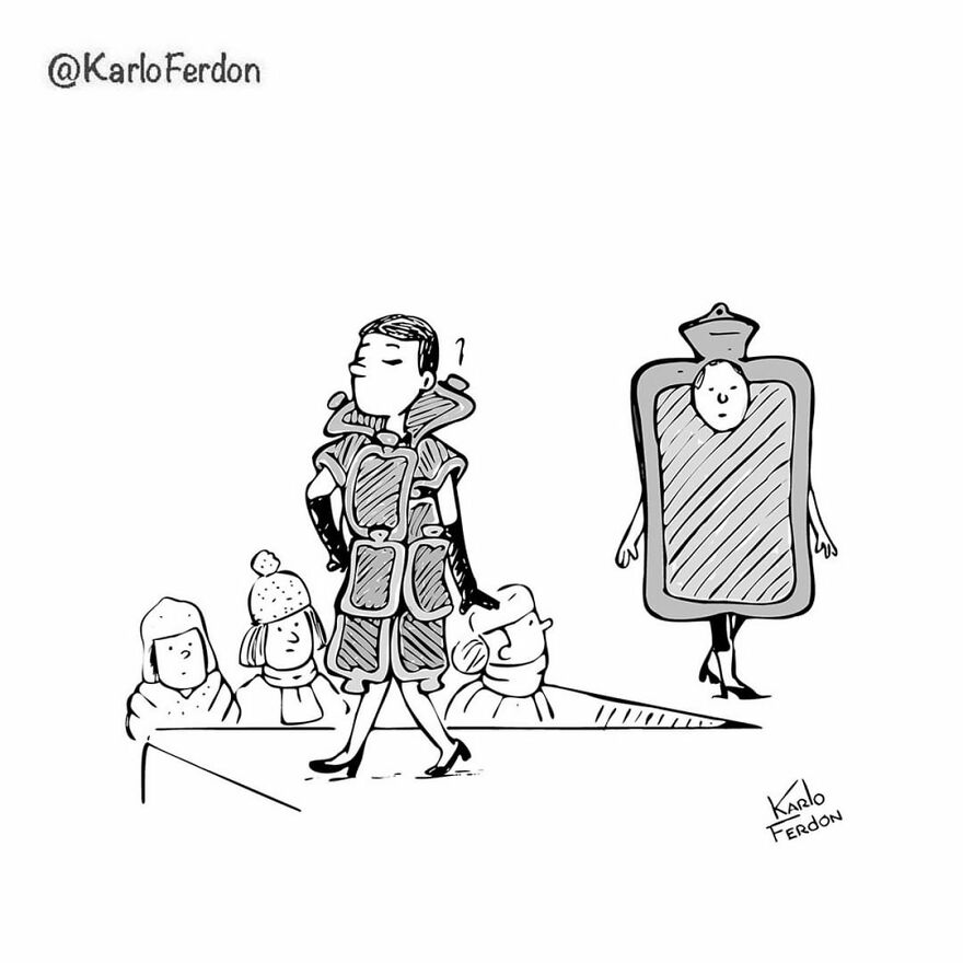 Artist’s 85 New Hilarious Silent Comics With Witty Twists