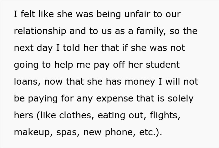 Husband Said No To Wife’s Personal Expenses After She Got A Huge Inheritance, But Didn’t Want To Share It To Pay Off His Student Loans Husband Said No To Wife’s Personal Expenses After She Got A Huge Inheritance, But Didn’t Want To Share It To Pay Off His Student Loans