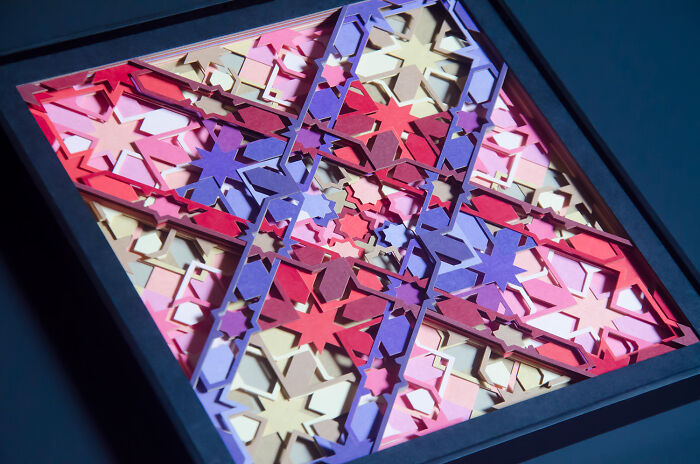 I Filled Paper Cut Matrix With Colors And Look What I Found (18 Pics)