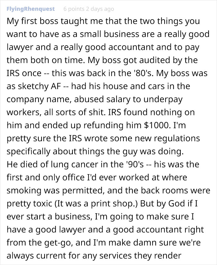Accountant Finds Out Client Has "Skeletons In The Closet", Gets The IRS Involved And Makes Him Lose Everything
