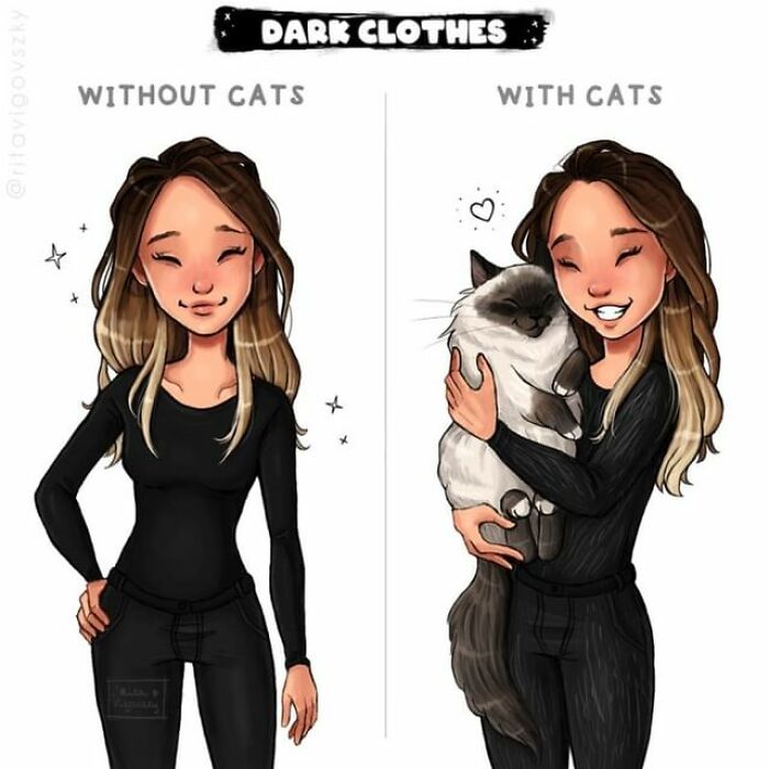 Artist Shows Everyday Life With A Cat Summarized In Adorable Comics (69 New Pics)