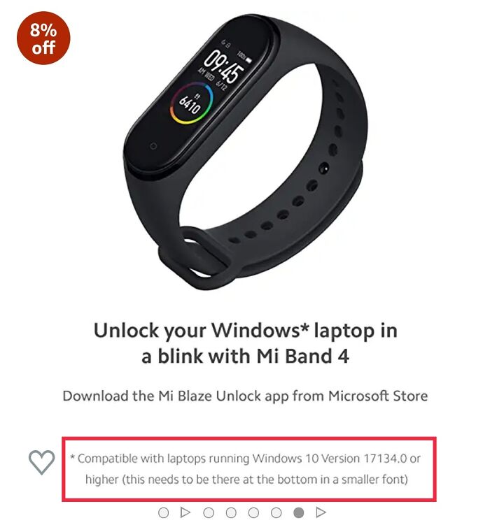 On The Amazon Listing For A Fitness Band.