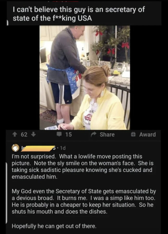 A Man Washing The Dishes, Such Horror!