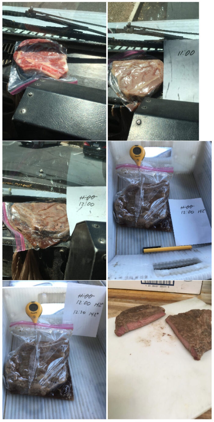 Postal Worker Cooks Steak On Truck Dashboard To Showcase 'Inhumane' Working Conditions During Extreme Heat
