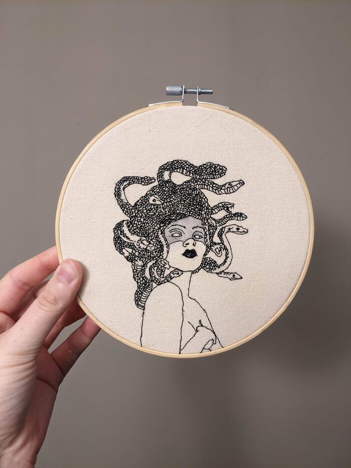 Medusssssa. So Happy With The Final Product. It Was Getting Dicey While Painting Her Face