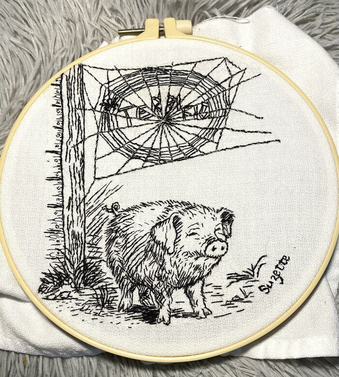 Intenté hacer una telaraña de Charlotte. Tristemente, ¡no soy como Charlotte!