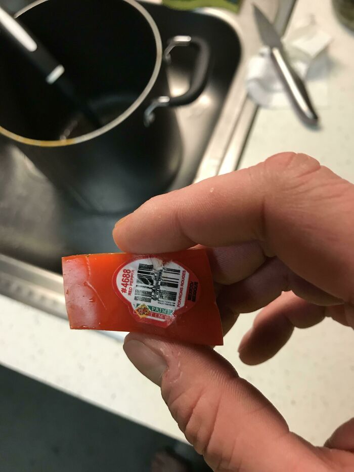 After 3 Years Of Marriage I Just Found Out My Wife Cuts Around The Sticker Instead Of Peeling It Off…