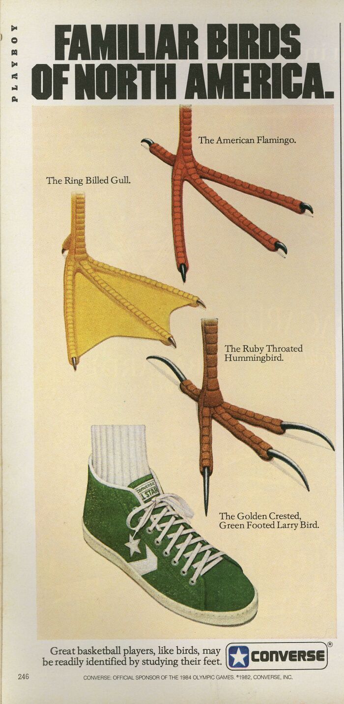 1/2 Page Converse Ad Scanned In From A 1984 Playboy Magazine, I Just Read It For The Ads