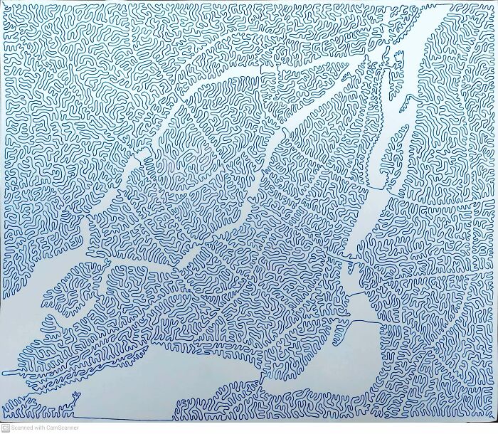 City Of Montreal With One Line