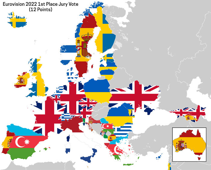 Eurovision 2022 1st Place Jury Vote (12 Points)
