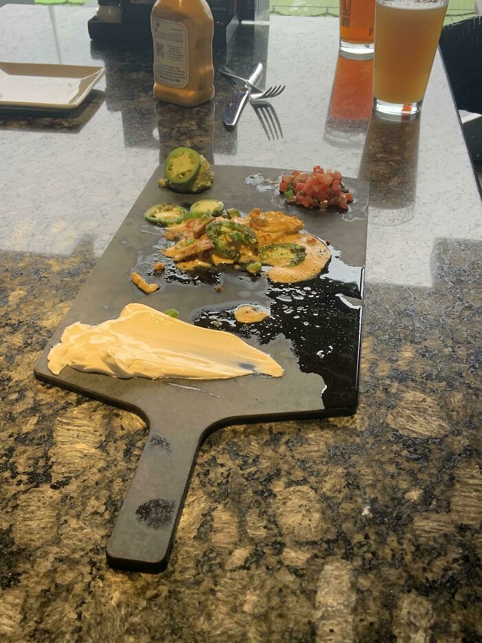 Nachos Are Messy Enough On A Real Plate. This Atrocity Was At Topgolf