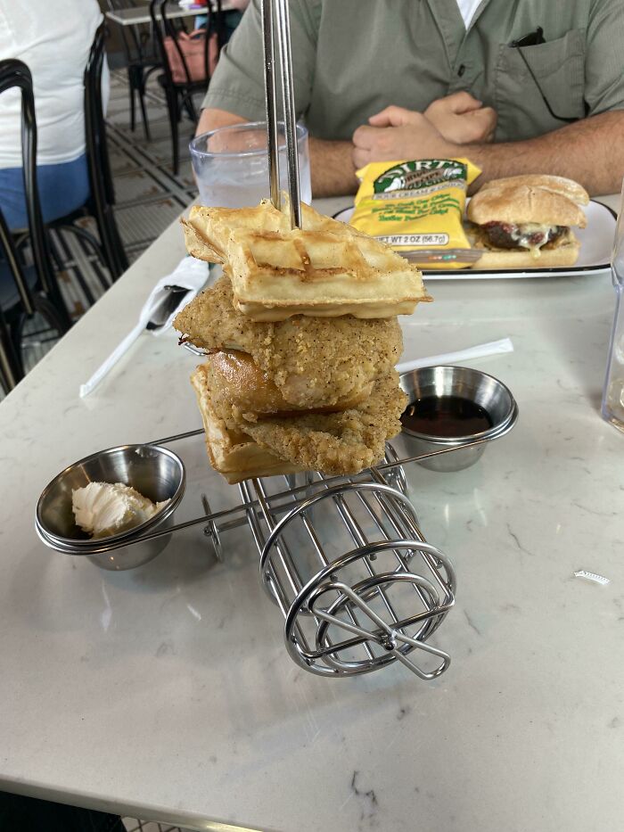 Chicken And Waffles… On An Airplane
