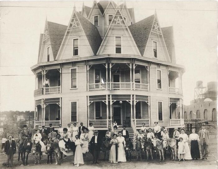 Thanks To Photographers Of The Past, We Can View Places Like The Hexagon House Hotel Which Was Built In 1895 And Dismantled In 1959 For Its Building Materials. (Mineral Wells, Texas.)