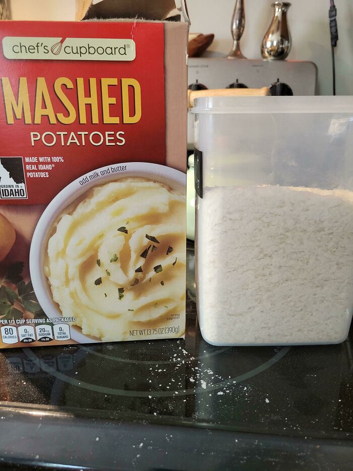 I Fill Canisters With Our Dry Goods, The Past Year Things Have Gone From Filled To Nearly Spilling, To This