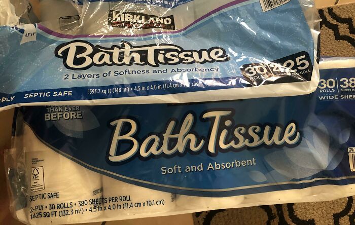 Damn It Costco. 425 Sheets Down To 380. 1,592 Sqft Down To 1,425 Sqft