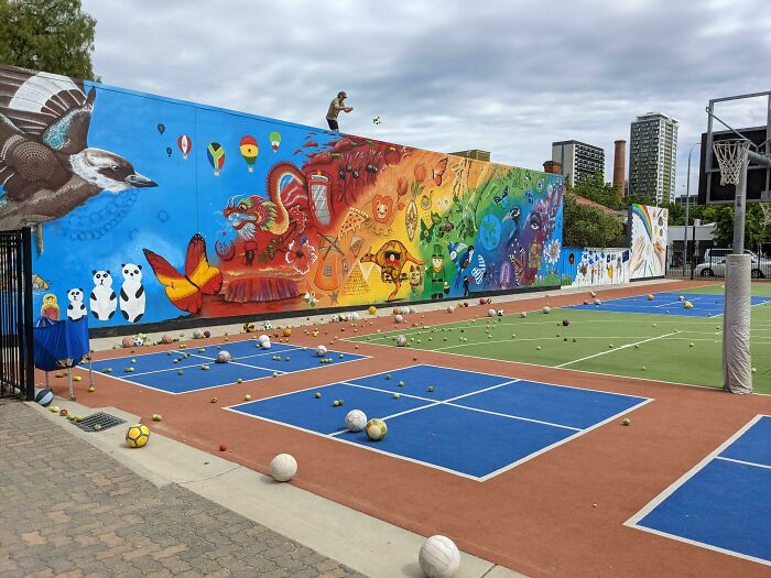 All The Balls Stuck On The Roof At My Kids' School