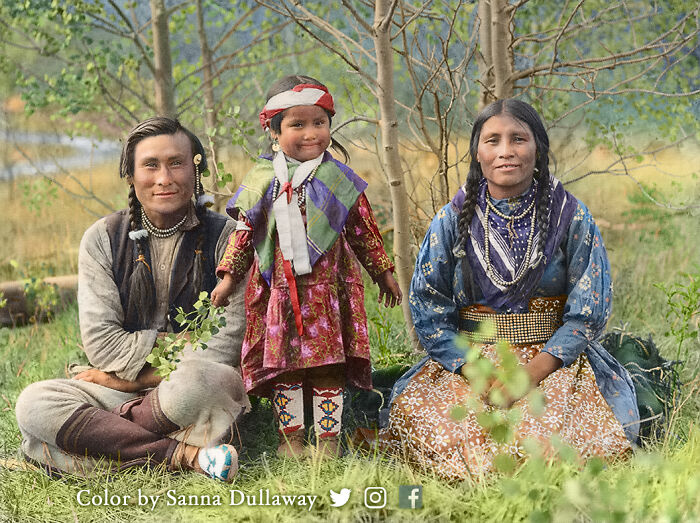 Samson Beaver, His Wife Leah, And Their Daughter Frances Louise, In Canada In The Year 1907