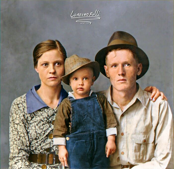 Elvis Presley And His Parents, 1937