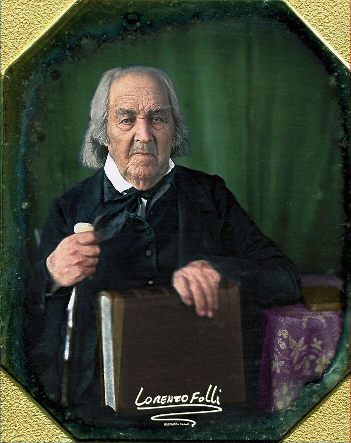 Rare Photograph Of Revolutionary Veteran Who Lived Until The Dawn Of Practical Photography In The Early 1840s.