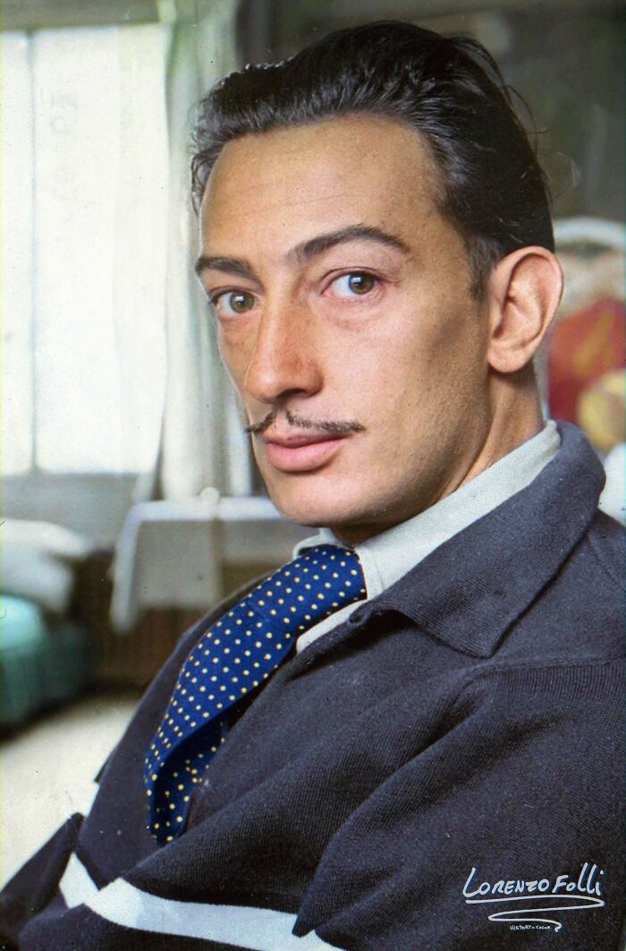 Circa 1935: Portrait Of The Spanish Surrealist Artist Salvador Dali.