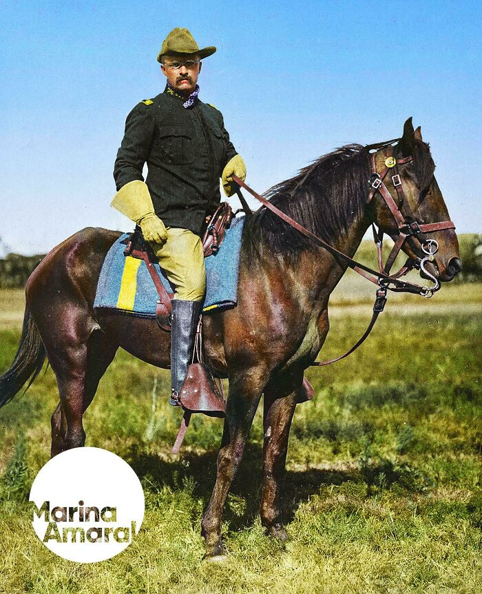 Theodore Roosevelt At Montauk, Long Island, Circa 1898.