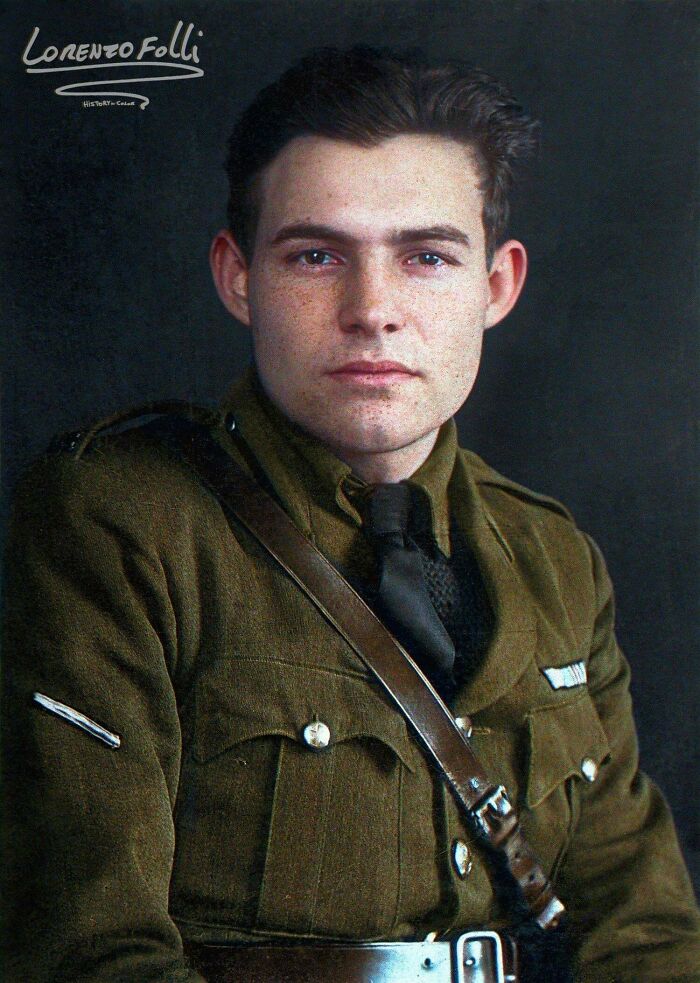 During The First World War, Ernest Hemingway Volunteered To Serve In Italy As An Ambulance Driver With The American Red Cross.