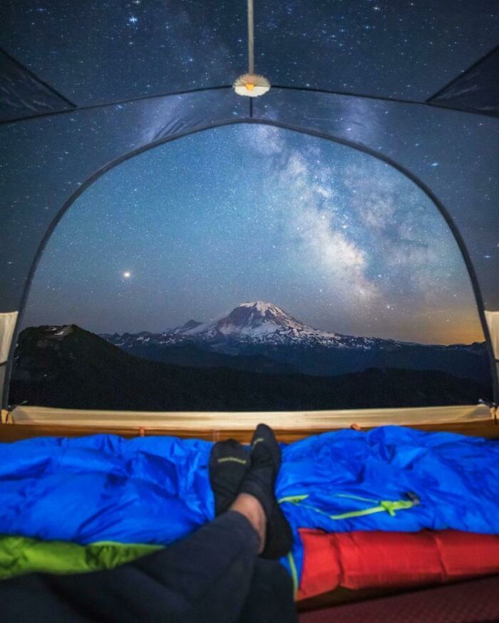 Mt. Rainier As Seen From The Overlook On The Northwestern Edge Of Summit Lake