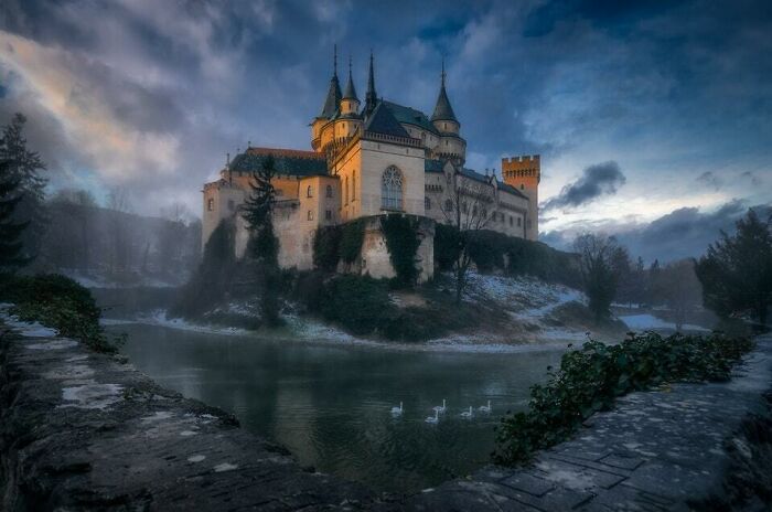 The Bojnice Castle Was Built In The 12th Century, It's Located In Slovakia And Has Romantic,gothic And Renaissance Elements