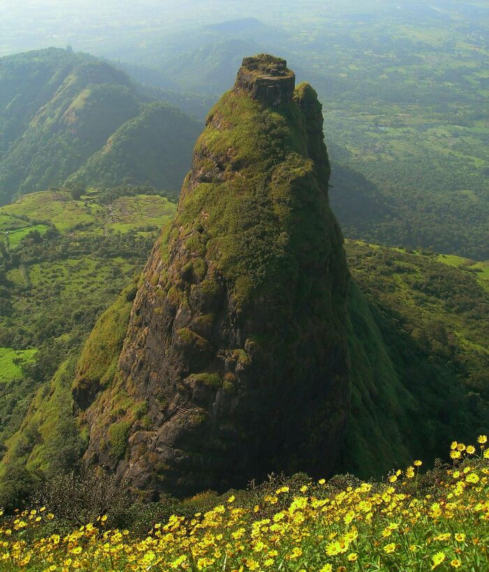 Kalavantin Durg, India. Fortress Atop A Steep Hill
