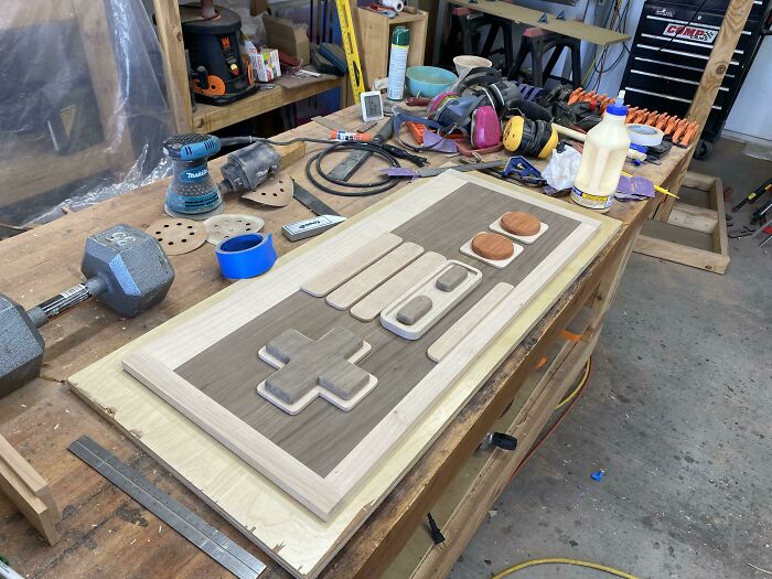 Saw This On Etsy For $1250 And Decided To Make My Own. Maple, Walnut And Padauk