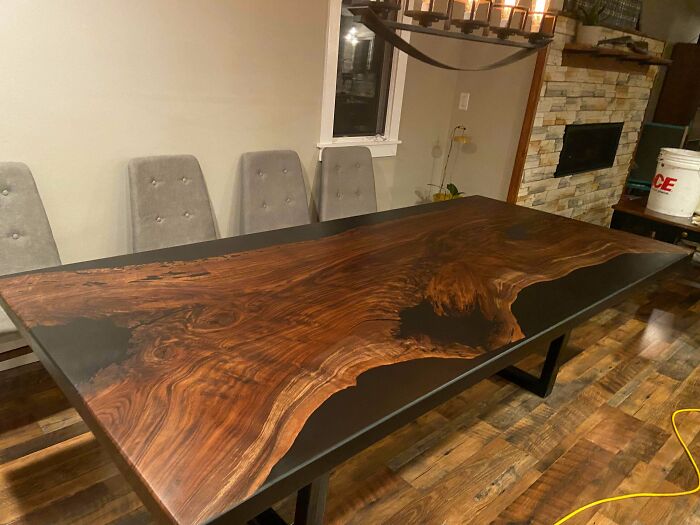 Wife Liked The Look Of Some Epoxy Tables. I Said I Could Build One Better