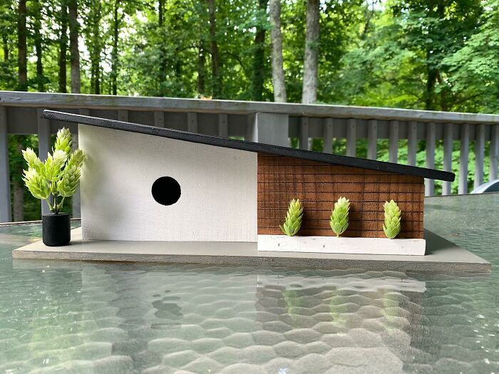 I Made A Mid Century Inspired Birdhouse