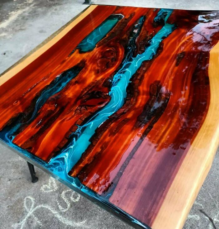 Cedar With Some Blue Stuff