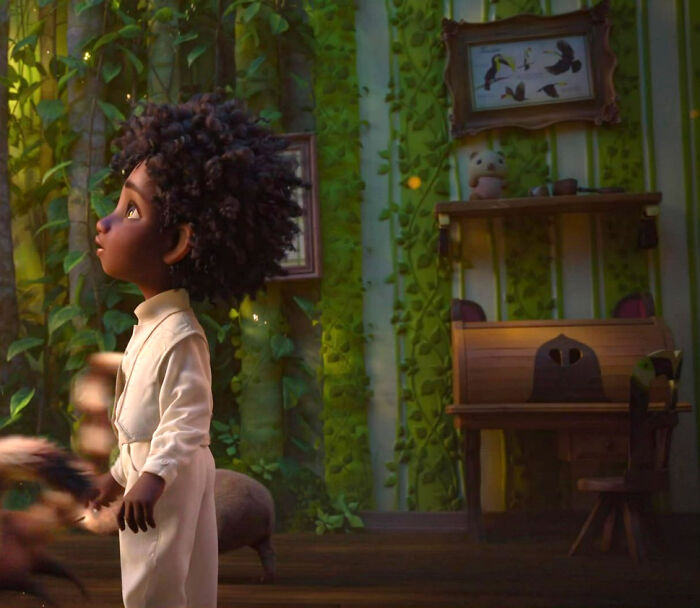 In Encanto (2021), You Can Briefly See A Capbyara Themed Desk And A Toucan Themed Chair In Antonio's Room When He First Opens It. The Camera Sweeps Past It Pretty Quickly