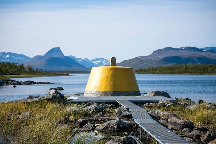 In Sweden, You Can Stand In Three Countries At The Same Time. Treriksröset - The Place Where Norway, Finland And Sweden Meet