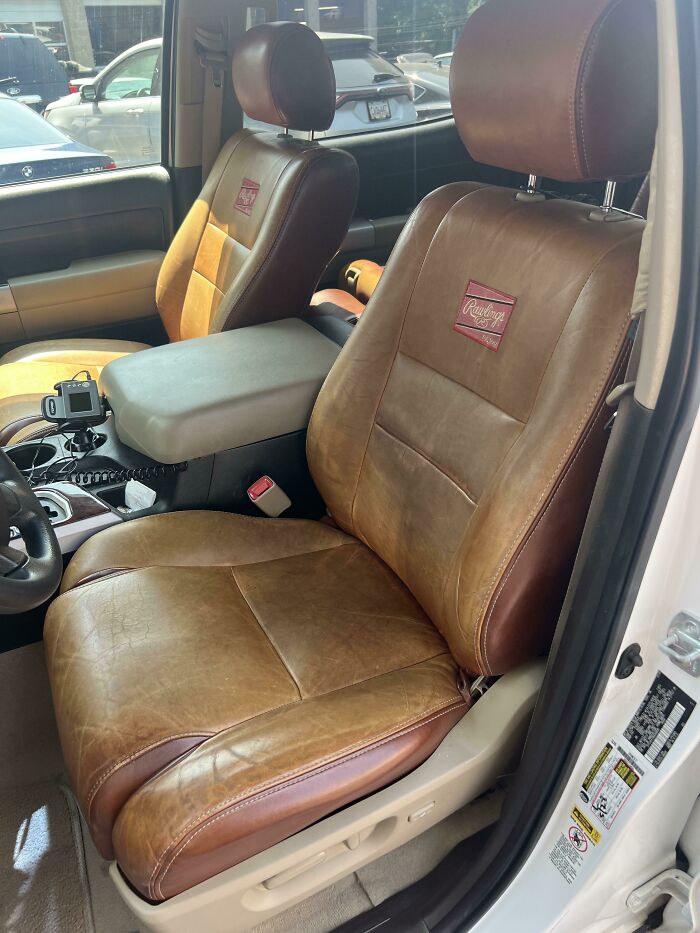 Rawlings Baseball Leather Seats In A Tundra