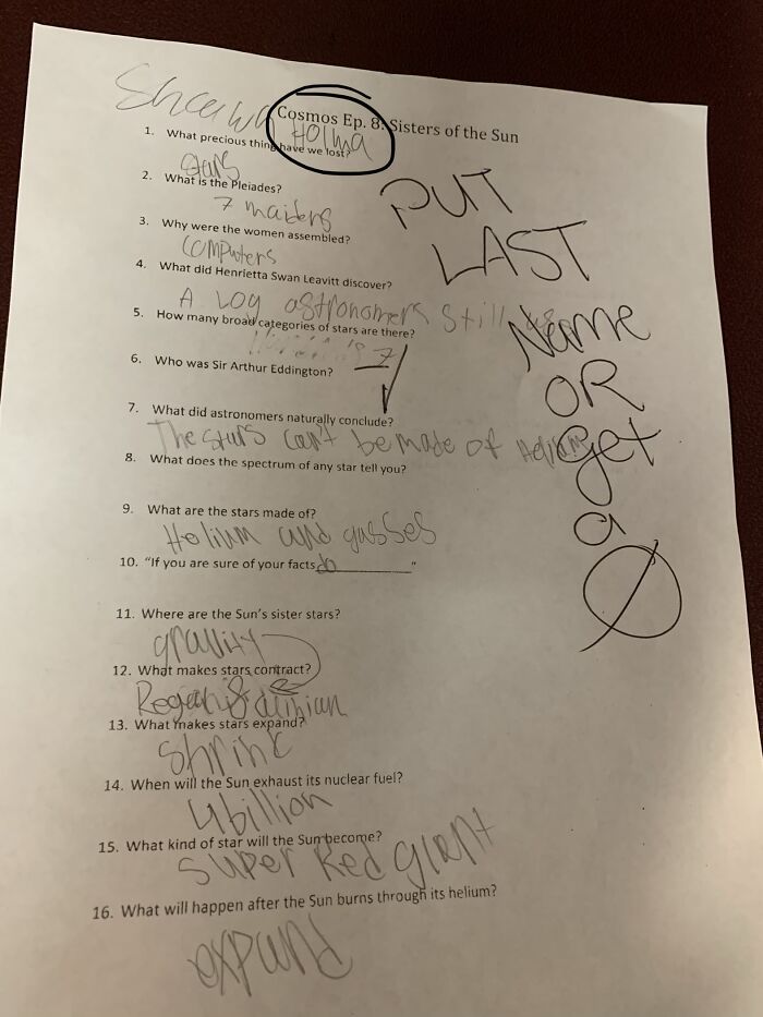 My Teacher Failed My Friend For Not Putting The Last Letter Of His Last Name